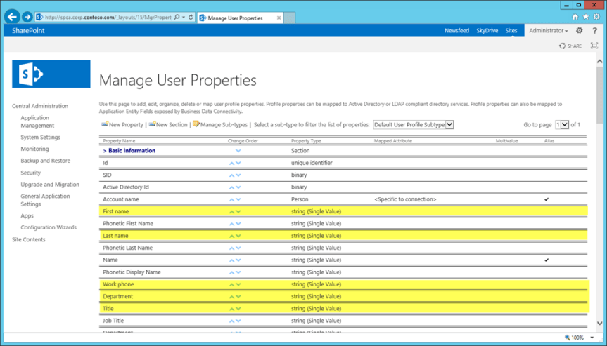 Managing “User property fields” in SharePoint&nbsp;2013