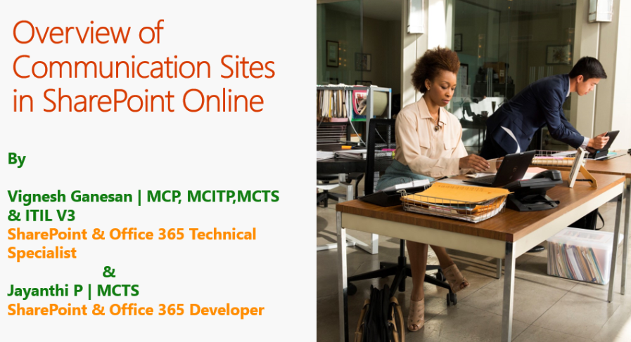 Webinar on SharePoint Online Communication Sites – Vignesh's SharePoint ...